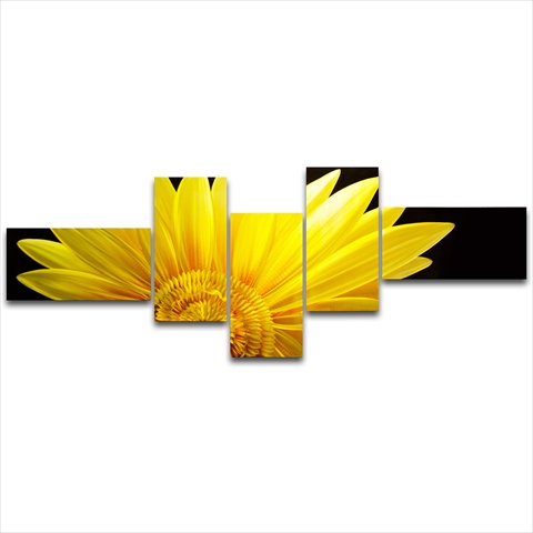 Picture of Metal Artscape MA10026 83 X 31 in. The Sunflower 5-Paneled Handmade Metal Wall Art