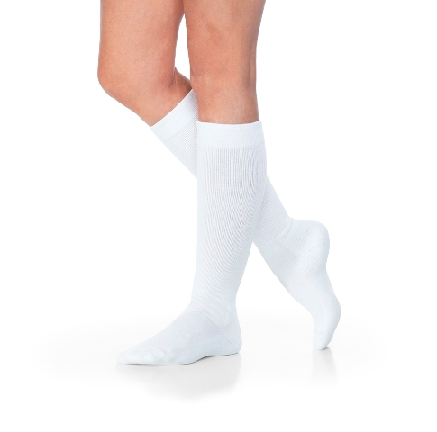 Eversoft  Unisex Closed Toe Diabetic Socks - White - XLarge - 8-15mmHg Compression