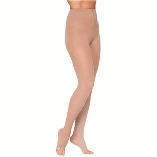 EverSheer Open Toe Panty Hose - Natural - Large Long - 15-20 mmHg Compression