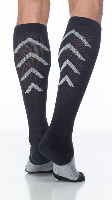Athletic Recovery  Athletic Recovery Closed Toe Calf Socks - Black - Medium