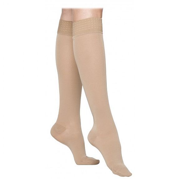 Select Comfort  Womenaposs Calf Compression Stockings  Natural  Medium  Short  3040 mmHg