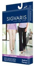 Picture of Sigvaris Select Comfort 863PMLW99-P 30-40 mmHg Women Plus- Medium- Long - Black