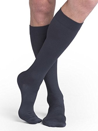 Midtown Microfiber Men's Compression Socks - Steel Grey - Large Long - 15-20 mmHg
