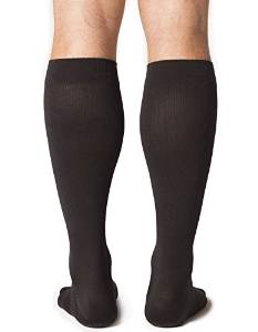 Midtown Microfiber 822CLLM99 20-30 mmHg Closed Toe Mens Calf- Large- Long - Black