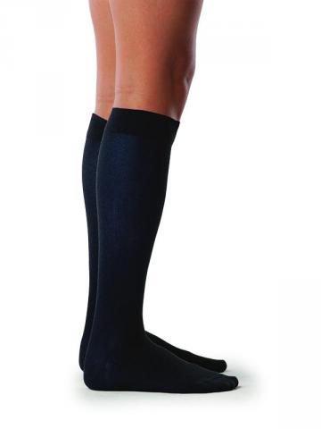 Picture of Sigvaris Sea Island Cotton 222CSSW10 20-30 mmHg Womens Closed Toe Socks- Navy - Small- Short