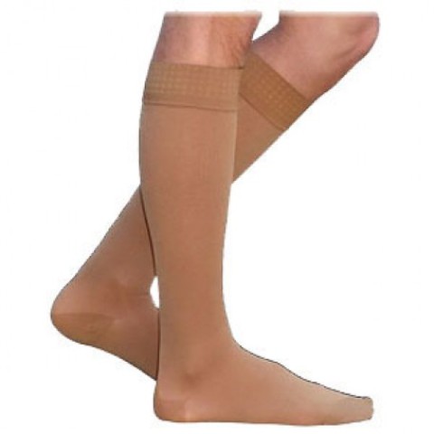 Picture of Sigvaris Cotton 232CMSW66-S 20-30 mmHg Womens With Grip Top Socks- Crispa - Medium- Short