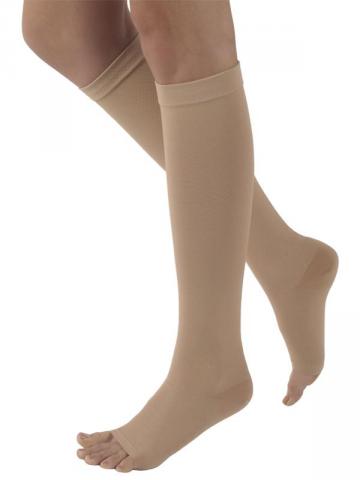 Picture of Sigvaris Cotton 232CSSO66 20-30 mmHg Open Toe Socks- Crispa - Small- Short