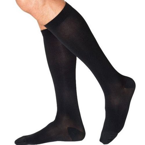 Cotton 233CLSM99S Menaposs Compression Socks  Black  Large  Short  3040 mmHg
