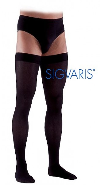 Cotton 233NSSM99 30-40 Mm.Hg Small Short Mens Thigh- Black