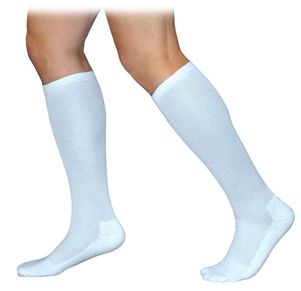 Cushioned Cotton 362CSSM00 20-30 Mm.Hg Small Short Mens Calf- White