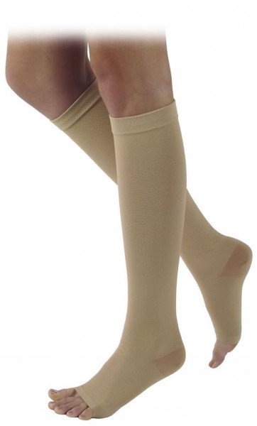 Natural Rubber  Medical Compression Calf Sleeve  Beige  Average Long M2  4050 mmHg