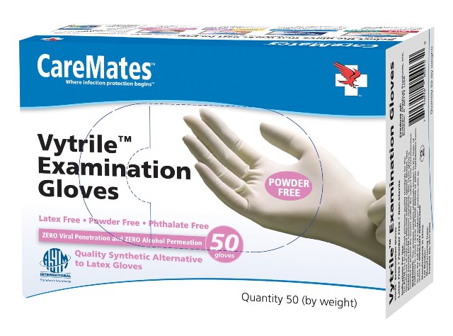 Picture of CareMates 05412020 Vytrile Powder Free Gloves&#44; Medium - Case Of 20