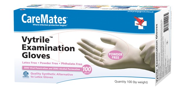 Picture of CareMates 10414020 Vytrile Powder Free Gloves&#44; Extra Large - Case Of 10