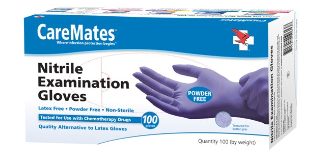 Picture of CareMates 10612020 Nitrile Powder Free Gloves&#44; Medium - Case Of 10