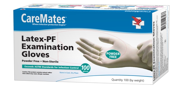 Picture of CareMates 10314020 Latex Powder Free Gloves&#44; Textured&#44; Extra Large - Case Of 10
