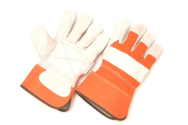 Premium Select Shoulder Leather Palm Glove, Orange, Large - Pack of 12