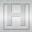 92908 Helvetica Clip-On Letter Bookmark - H