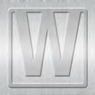 Helvetica Clip-On Letter Bookmark - W