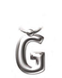 2207 Solid Metal Initial Keyring - G