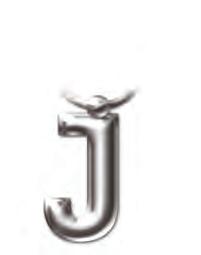 2210 Solid Metal Initial Keyring - J