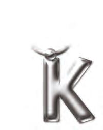 2211 Solid Metal Initial Keyring - K -  That Company Called If