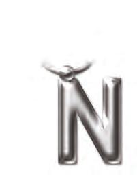 2214 Solid Metal Initial Keyring - N