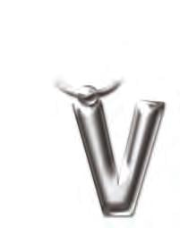 2220 Solid Metal Initial Keyring - V