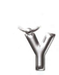 2222 Solid Metal Initial Keyring - Y