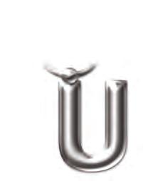 2224 Solid Metal Initial Keyring - U