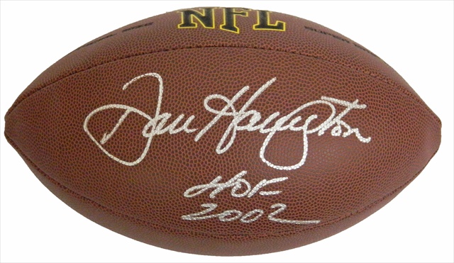 Dan Hampton Signed Wilson NFL Full Size Super Grip Football with HOF 2002