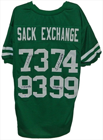 Picture of NY Sack Exchange Signed Green Throwback Custom Jersey