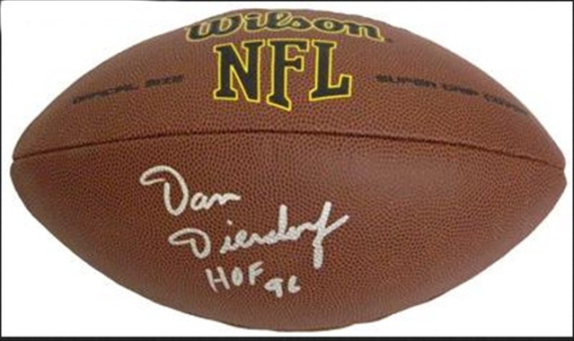 Dan Dierdorf Signed Wilson NFL Full Size Super Grip Football With HOF 96