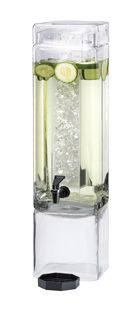 Picture of Cal Mil 1112-3 3 Gallon Square Glass Beverage Dispenser