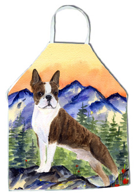 Picture of Carolines Treasures SS8162APRON Boston Terrier Apron - 27 H x 31 W in.