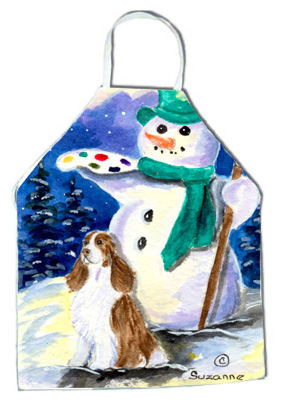 Picture of Carolines Treasures SS1002APRON English Springer Spaniel Apron - 27 H x 31 W in.