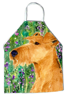Picture of Carolines Treasures SS1004APRON Irish Terrier Apron - 27 H x 31 W in.