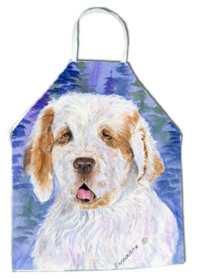 Picture of Carolines Treasures SS8008APRON Clumber Spaniel Apron - 27 H x 31 W in.