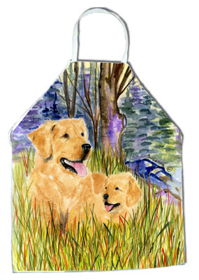Picture of Carolines Treasures SS8014APRON Golden Retriever Apron - 27 H x 31 W in.