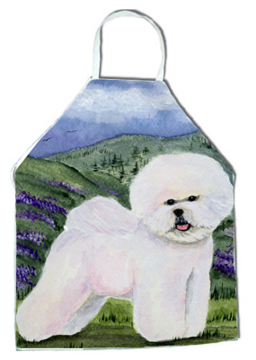 Picture of Carolines Treasures SS8025APRON Bichon Frise Apron - 27 H x 31 W in.