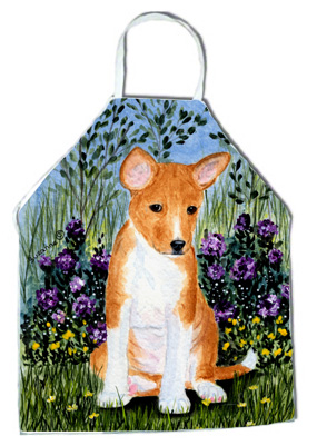 Picture of Carolines Treasures SS8108APRON Basenji Apron - 27 H x 31 W in.