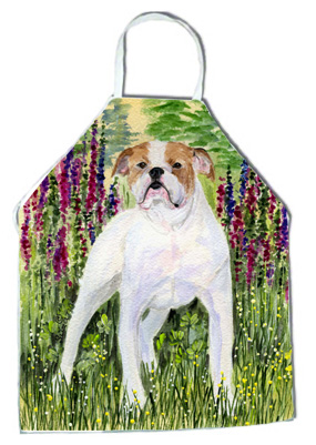 Picture of Carolines Treasures SS8156APRON English Bulldog Apron - 27 H x 31 W in.