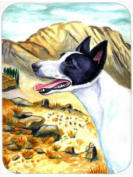 Picture of Carolines Treasures 7018LCB Canaan Dog Glass Cutting Board - Large- 15 x 12 in.