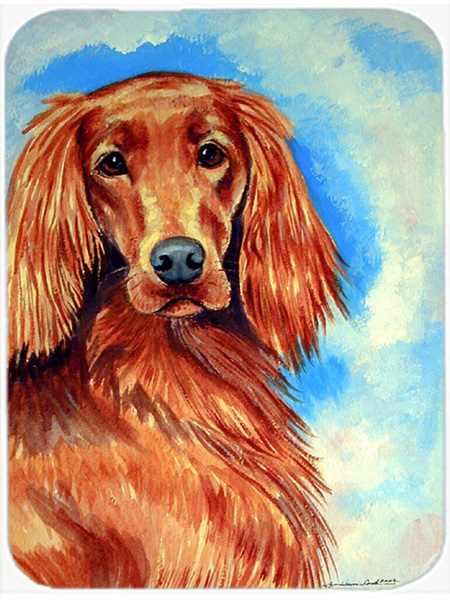 Picture of Carolines Treasures 7029LCB Irish Setter Glass Cutting Board - Large- 15 x 12 in.