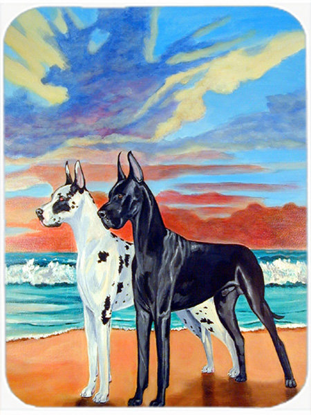 Picture of Carolines Treasures 7051LCB At sunset Great Dane Glass Cutting Board - Large- 15 x 12 in.