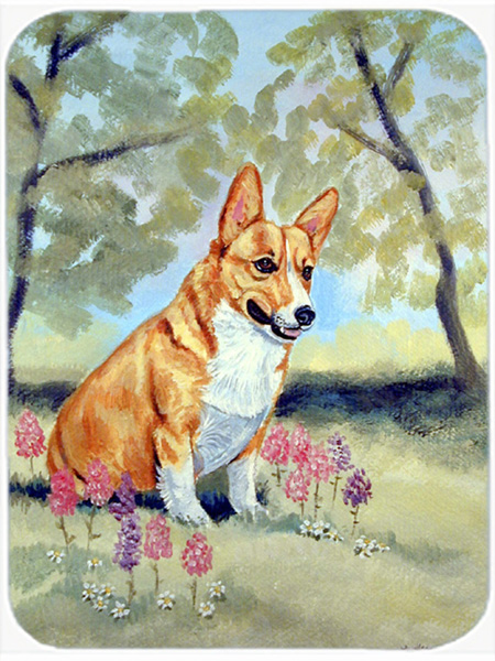 Picture of Carolines Treasures 7054LCB Corgi Glass Cutting Board - Large- 15 x 12 in.