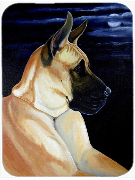 Picture of Carolines Treasures 7059LCB Moonlight Fawn Great Dane Glass Cutting Board - Large- 15 x 12 in.