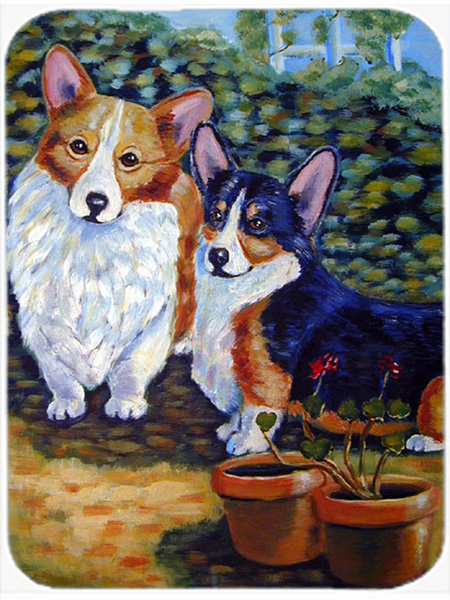 Picture of Carolines Treasures 7094LCB Corgi Glass Cutting Board - Large- 15 x 12 in.