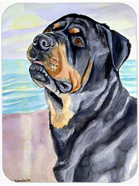 Picture of Carolines Treasures 7107LCB Rottweiler Glass Cutting Board - Large- 15 x 12 in.
