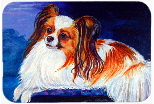 Picture of Carolines Treasures 7127LCB Papillon Glass Cutting Board - Large- 15 x 12 in.