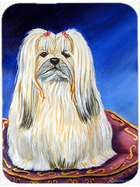 Picture of Carolines Treasures 7129LCB Lhasa Apso Glass Cutting Board - Large- 15 x 12 in.
